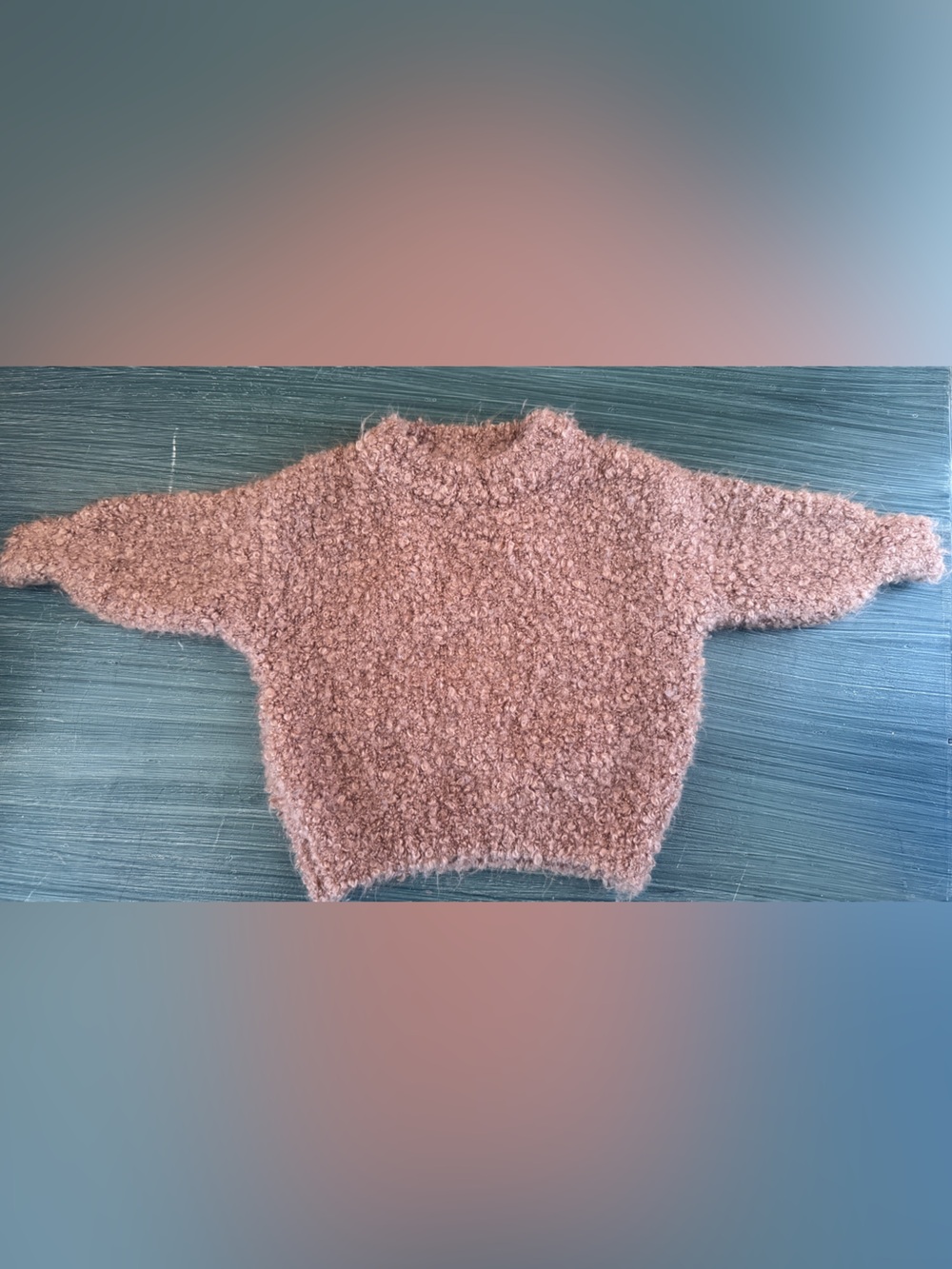 Rylee + Cru Dusty Rose Bouclé Cowl Sweater